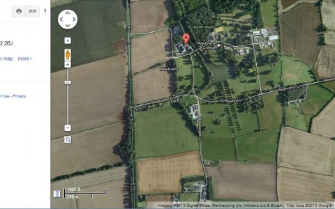 satellite view of Lincoln A2Z P2 Riseholme Park