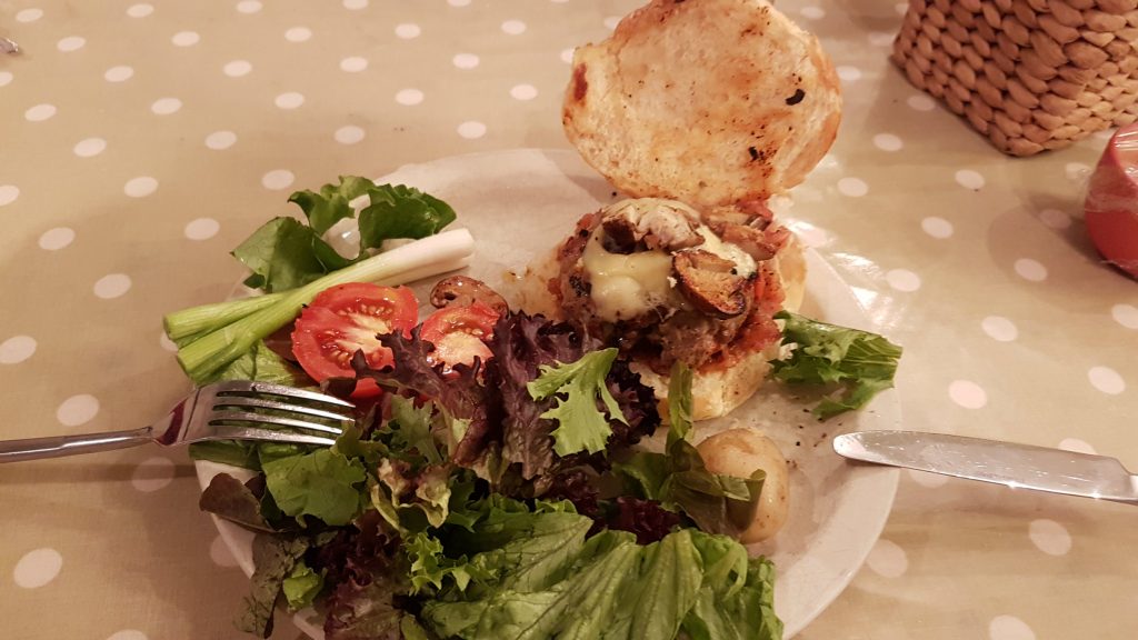 lamb and chorizo burger