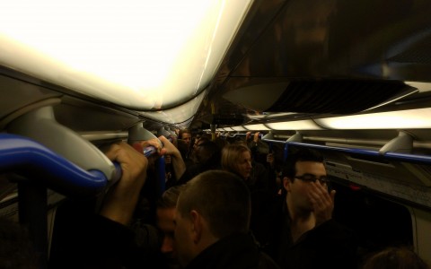 crowded tube - London Underground